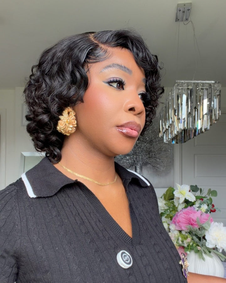 Side Parted Curly 13x4 Lace Front Wig