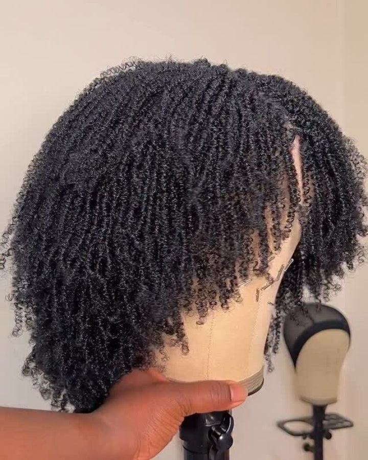 Full Lace Knotless Twist Microlocs Boho Wig
