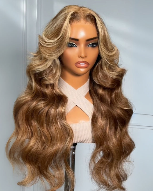Honey Blonde Body Wave 5x5 Lace Closure Wig