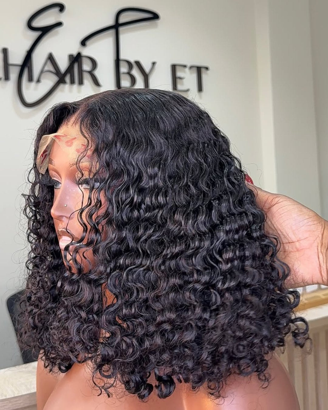 Water Wave Short Bob 5x5 Lace Closure Wig Human Hair Wig
