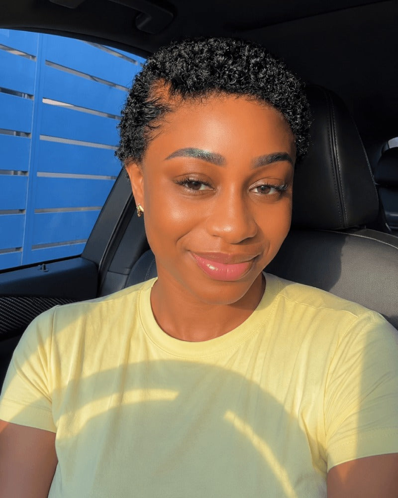 Black Mimi Curly Pixie 13x4 Lace Front Wig