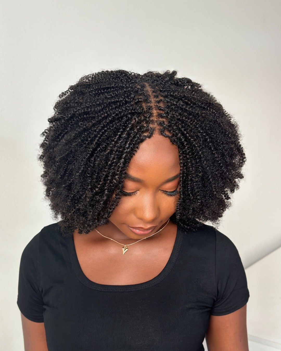 Full Lace Knotless Twist Microlocs Boho Wig