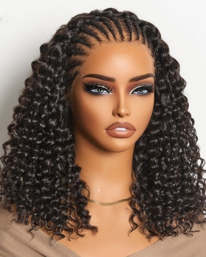 Knotless Pre-Braids Deep Wave 13x5 Lace Front Wig
