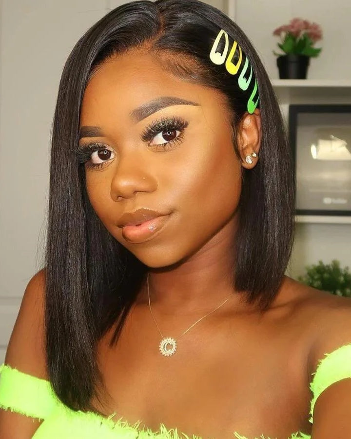 Side Part Short Bob 13x4 Lace Frontal Wig