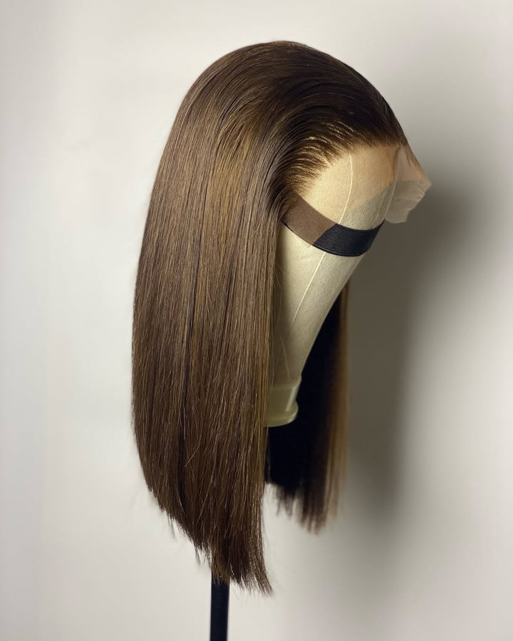 Ombre Dark Blonde Bob 5x5 Lace Closure Wig