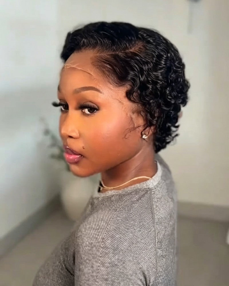 Ready To Wear Curly Short Cut 13x4 Lace Front Wig