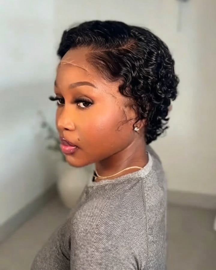 Ready To Wear Curly Short Cut 13x4 Lace Front Wig
