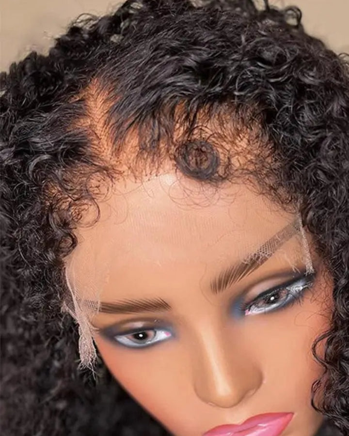 Lace Frontal Realistic Kinky Curly Hairline Wig