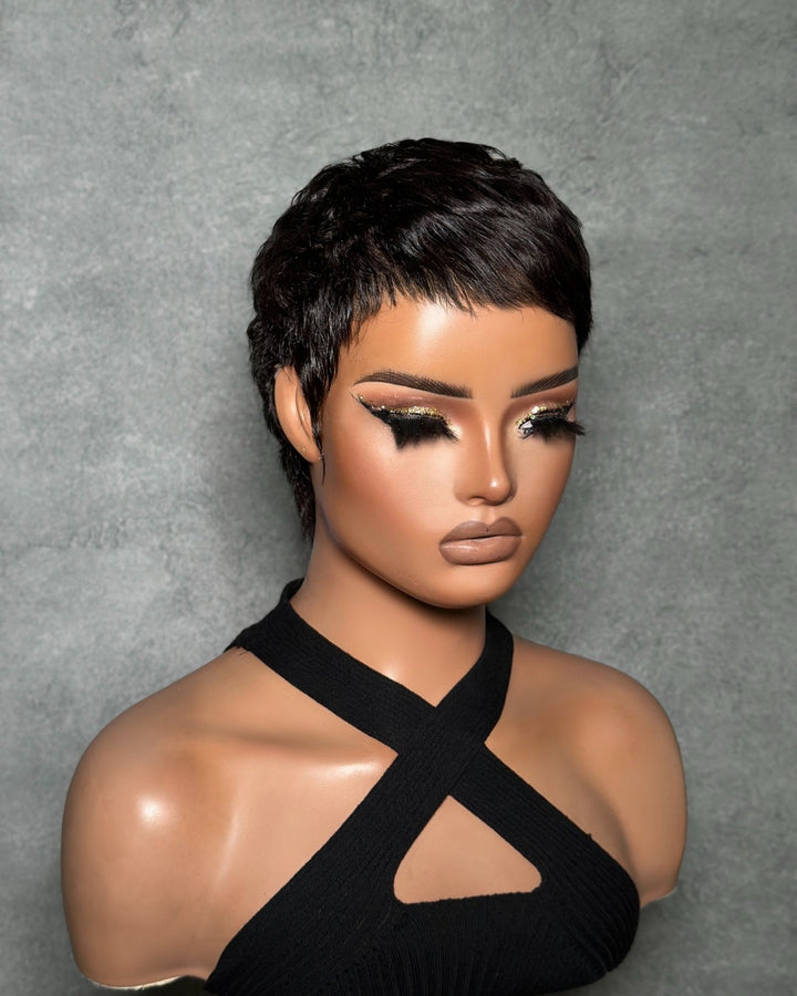 Full Lace Pixie Cut Wig 100% Human Hair