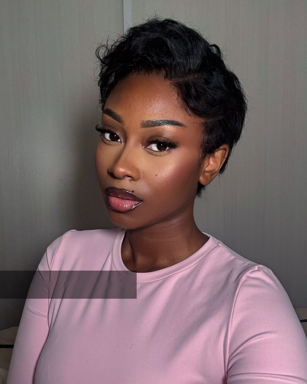 Short Wave Lace Front Wig Side Part Wig 100% Human Hair