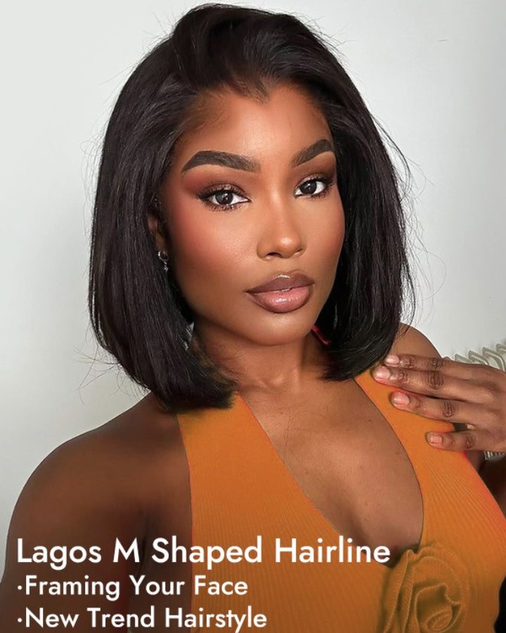 Lagos Hairline Sleek Straight 13x4 Lace Frontal Wig Human Hair