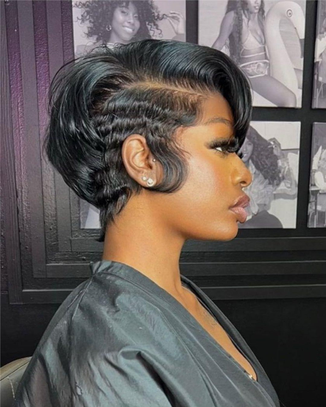 Natural Realistic Lace Glueless Side Parted Bob Wig