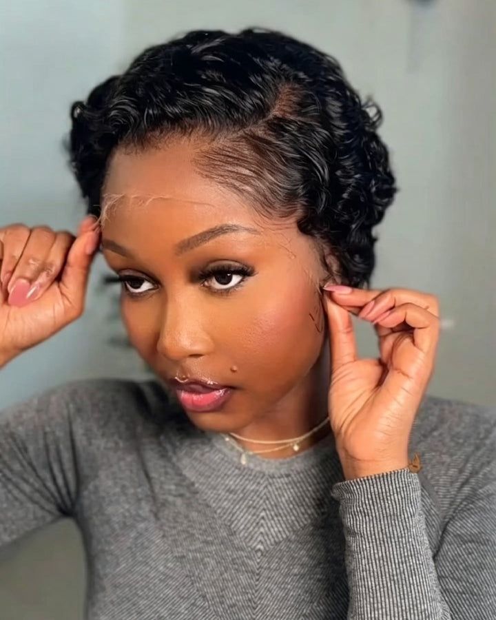 Ready To Wear Curly Short Cut 13x4 Lace Front Wig