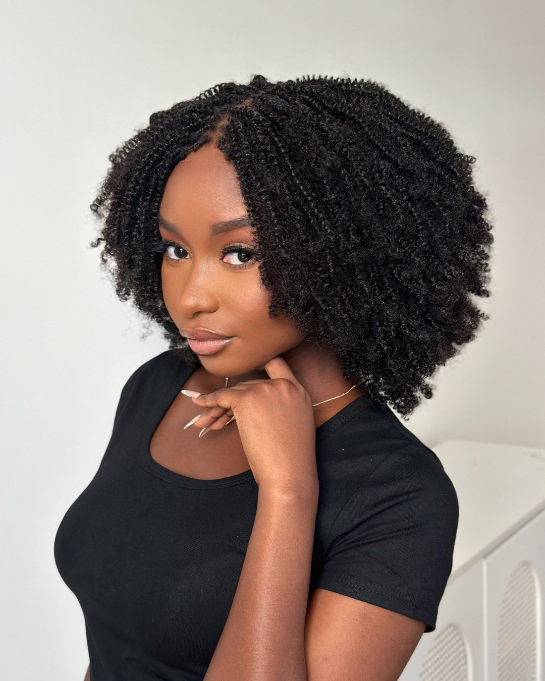 Full Lace Knotless Twist Microlocs Boho Wig
