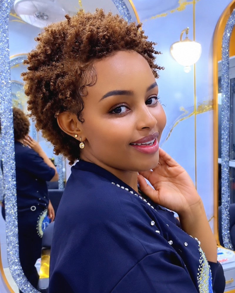 Full Lace Short Twist Out Afro Pixie Wig