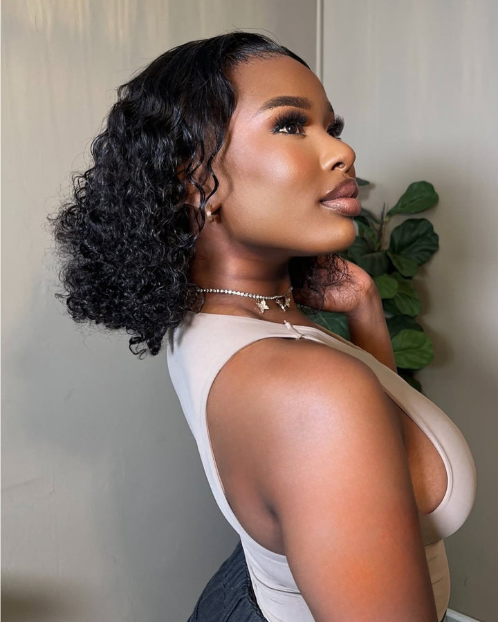 Wet and Wavy 13x4 Lace Front Wig Curly Human Hair Wig