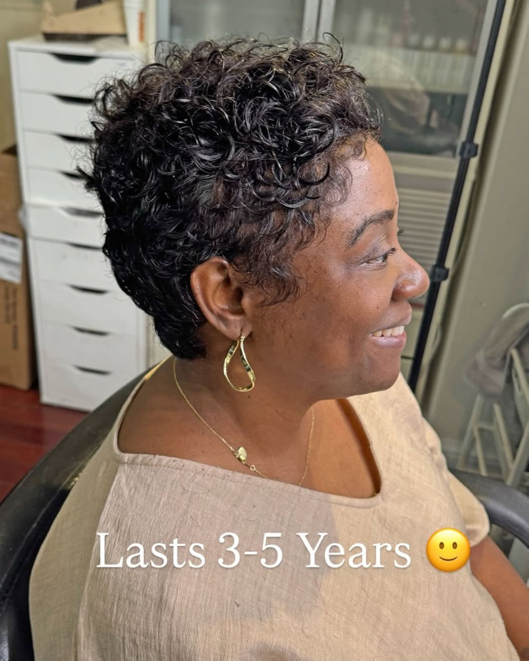 Wet Wave Curls Full Lace Short Pixie Cut Wig