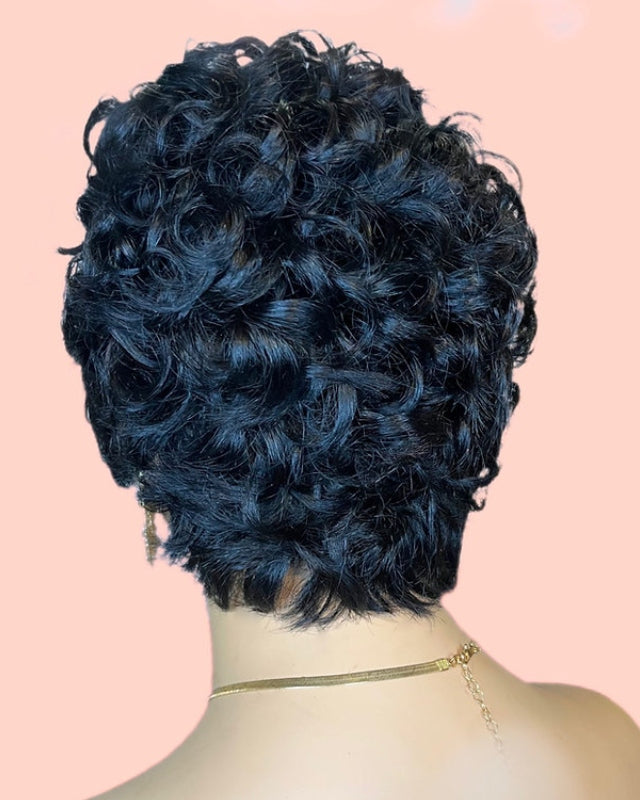 Side Part Glueless Pixie Curls 13x4 Lace Front Wig
