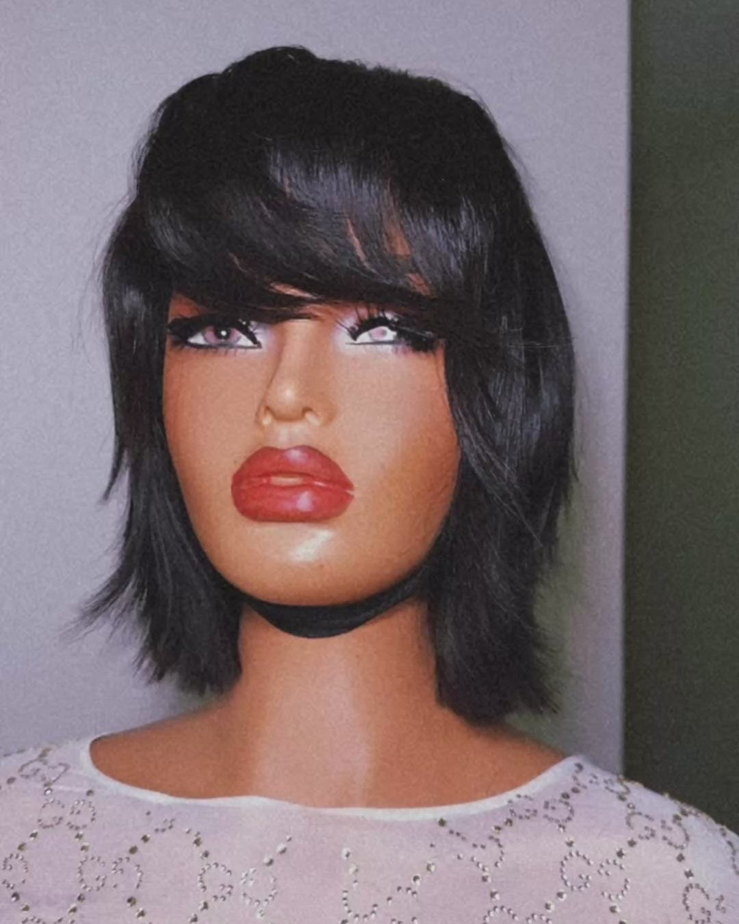 Short Layered Cut Hair With Fringe Bang 13x4 Lace Wig