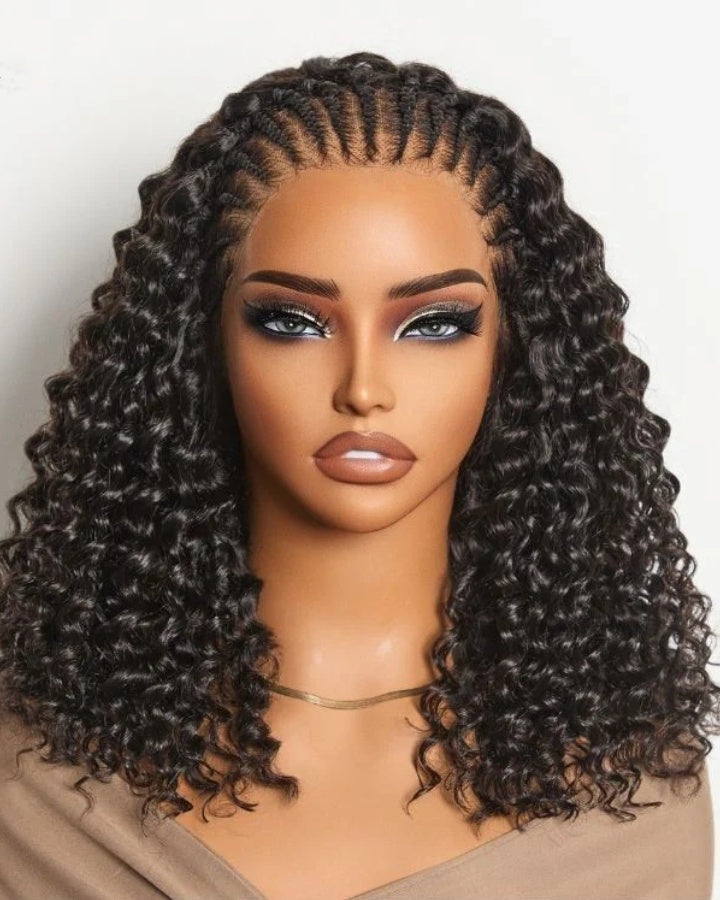 Knotless Pre-Braids Deep Wave 13x5 Lace Front Wig