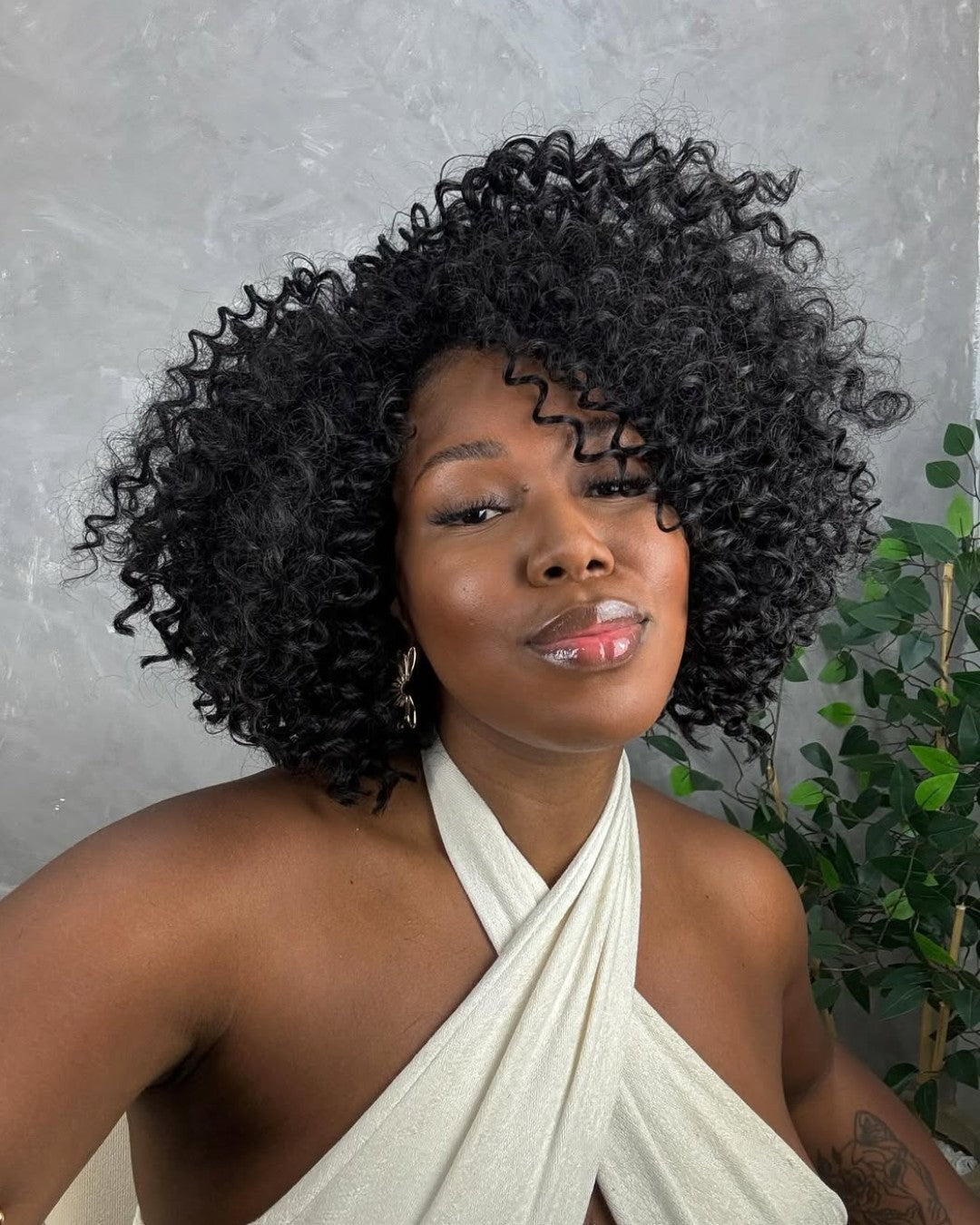 Natural Jerry Curly No Lace Glueless Wig