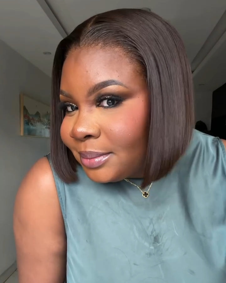 Choco Brown Straight Hair 13x4 Lace Front Wig