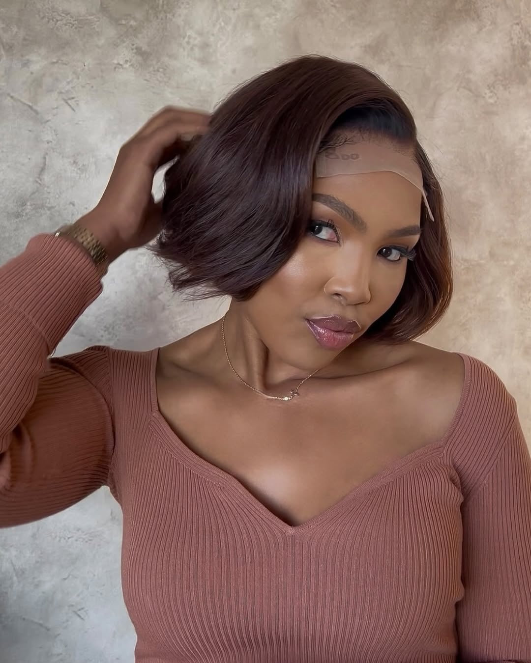 Layered Double Drawn Straight 5x5 Lace Closure Wig