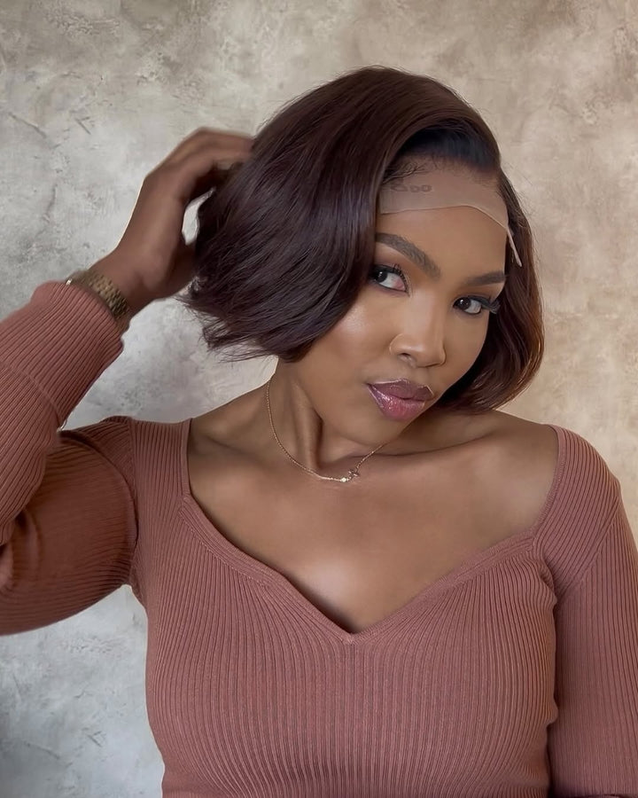 Layered Double Drawn Straight 5x5 Lace Closure Wig