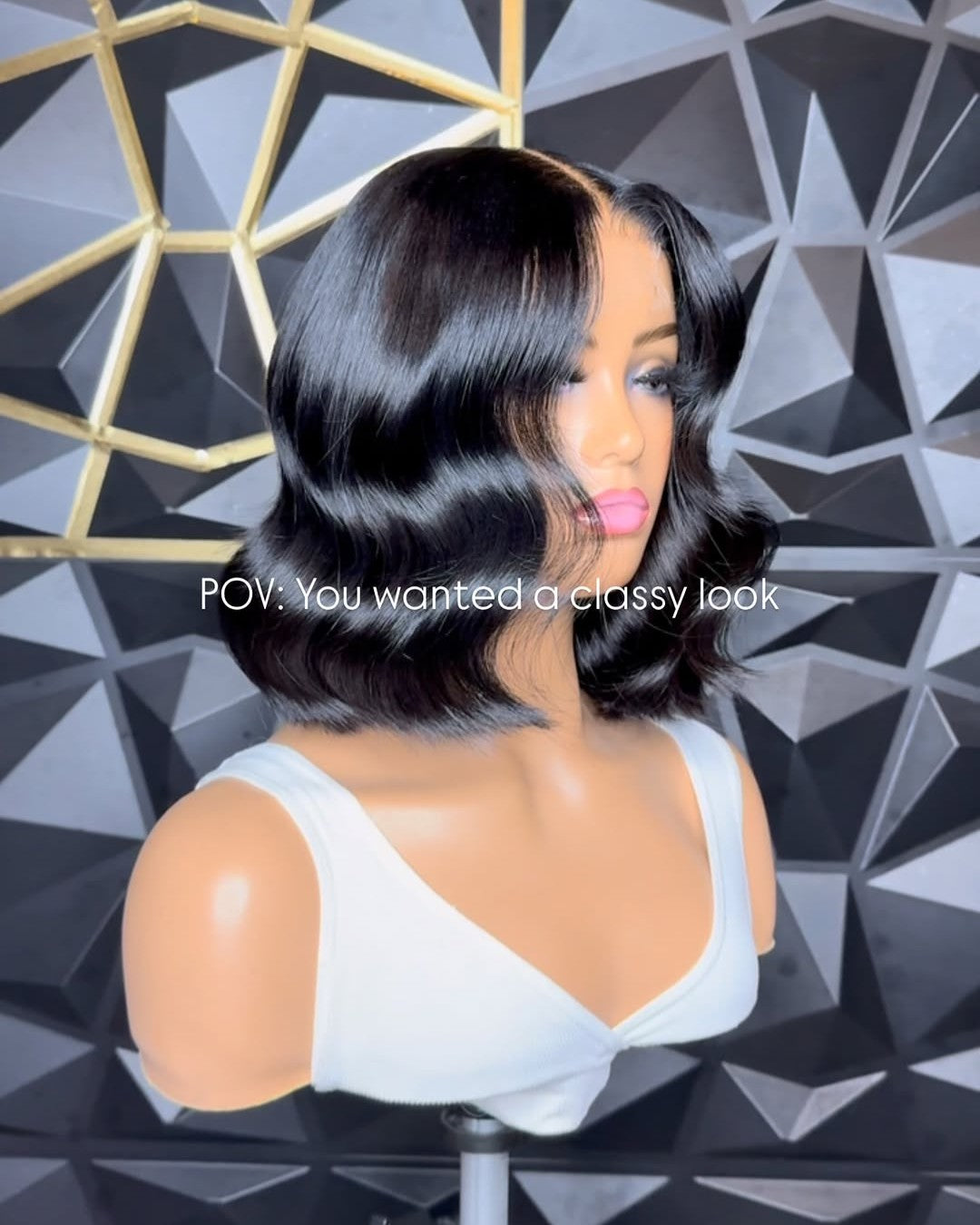 Designer Layered Wavy 5x5 Lace Closure Wig