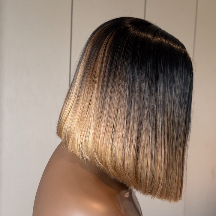 Highlighted Ombre Brown 5x5 Lace Closure Wig