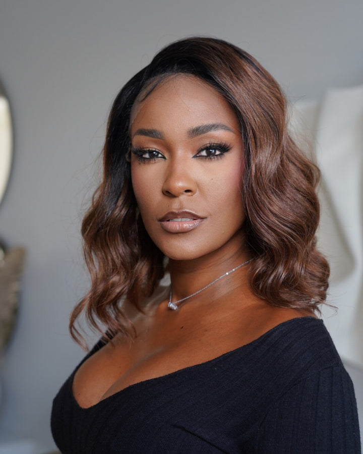 Coffee Brown Wave 5x5 Lace Closure Wig