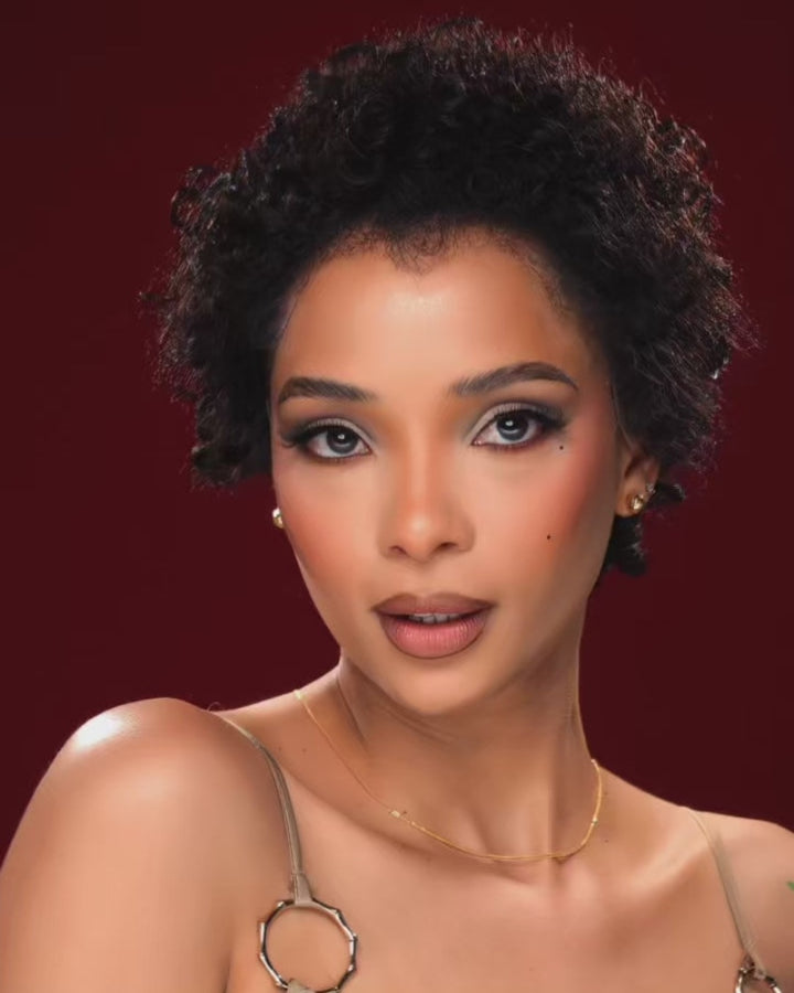 Pre-plucked Hairline Full Lace Natural Black Loose Curly Wig