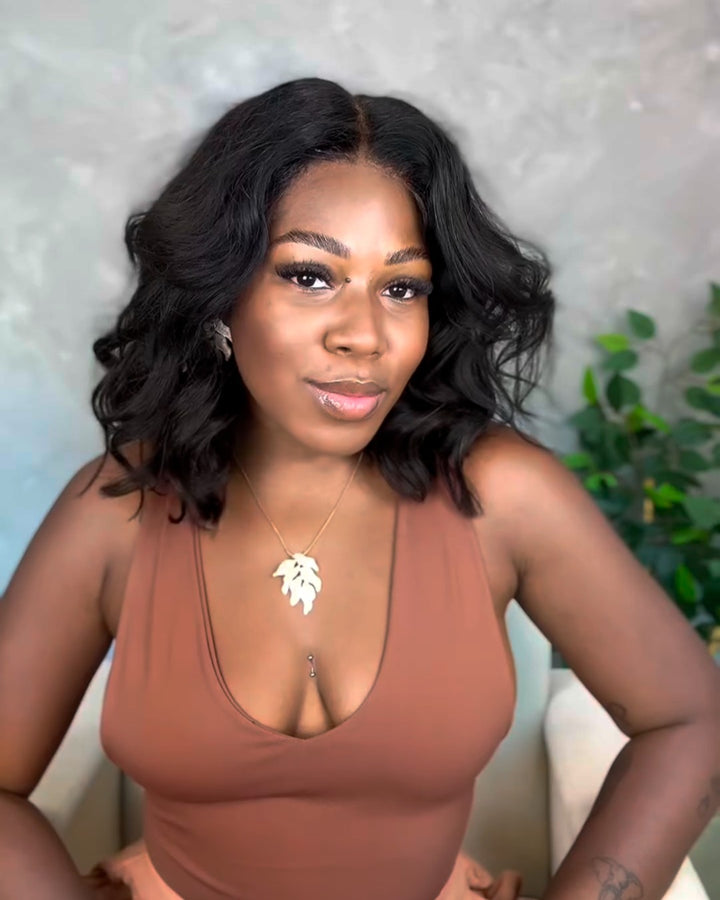 Natural Black Loose Wave 5x5 Lace Closure Wig