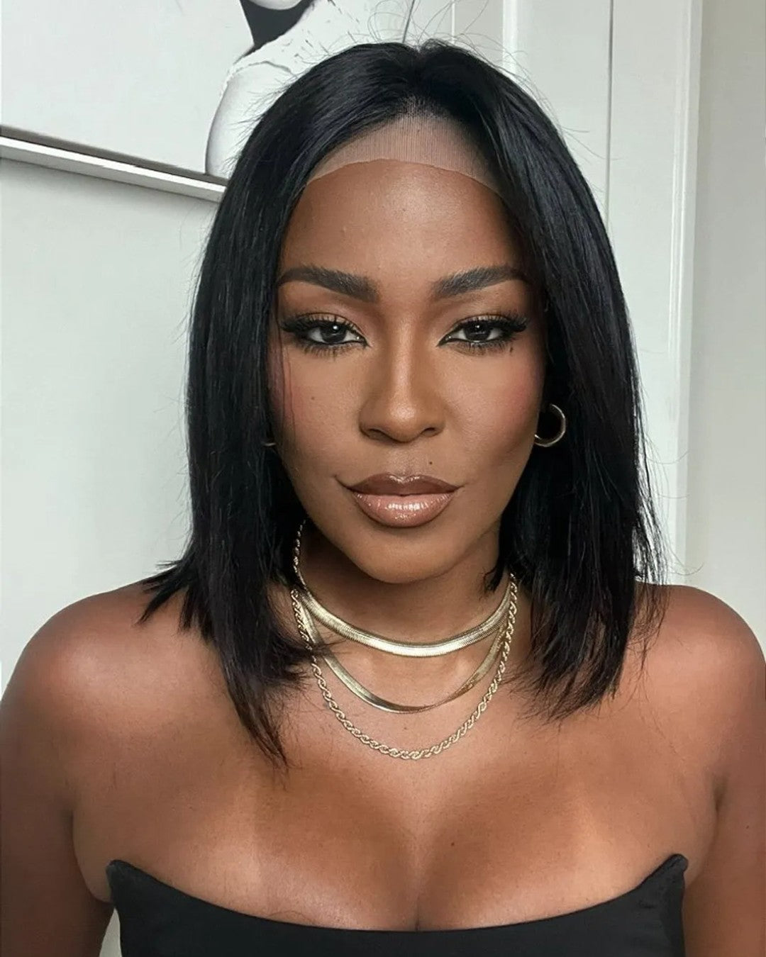 Short Middle Parted Straight 13x4 Lace Front Wig