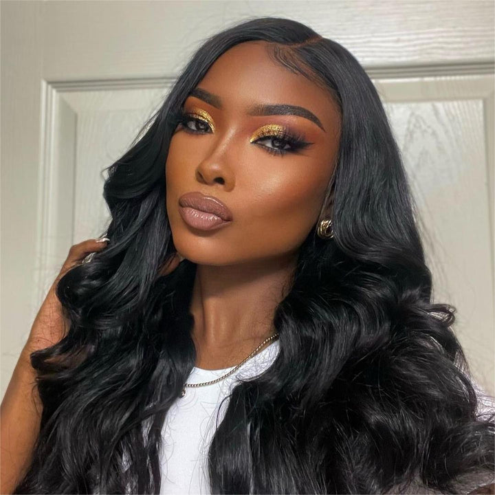 13x4 Lace Frontal Natural Black Body Wave Wig