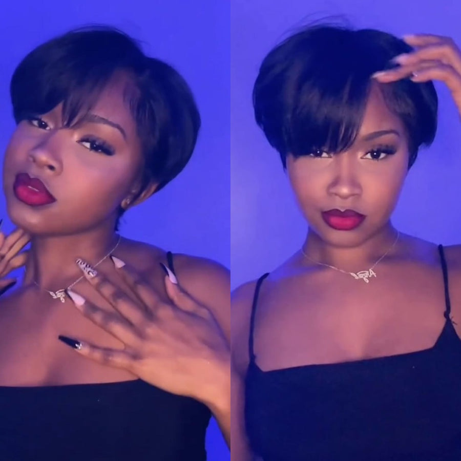 13x4 Lace Frontal Classic Pixie Cut Short Wig Instyle wig