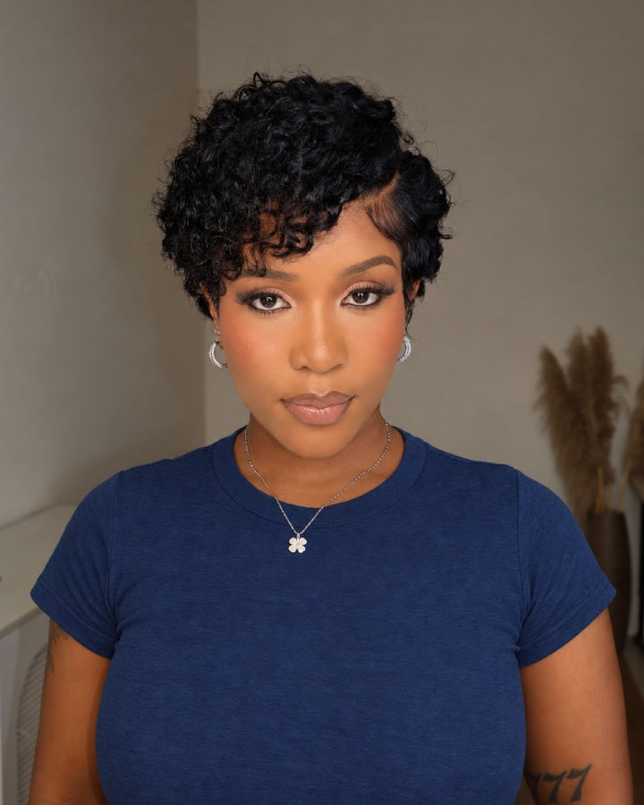 80s Retro Side-Part Curly Pixie 13x6 Lace Wig