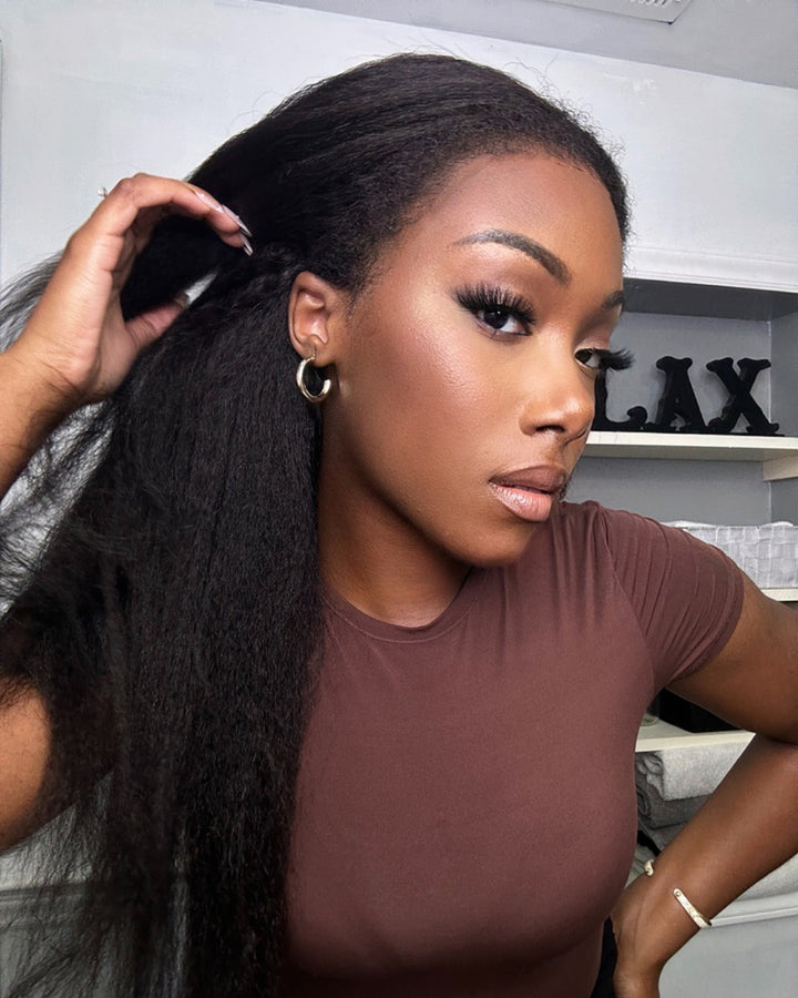 360 Lace Frontal Kinky Edges Ventilated Wig