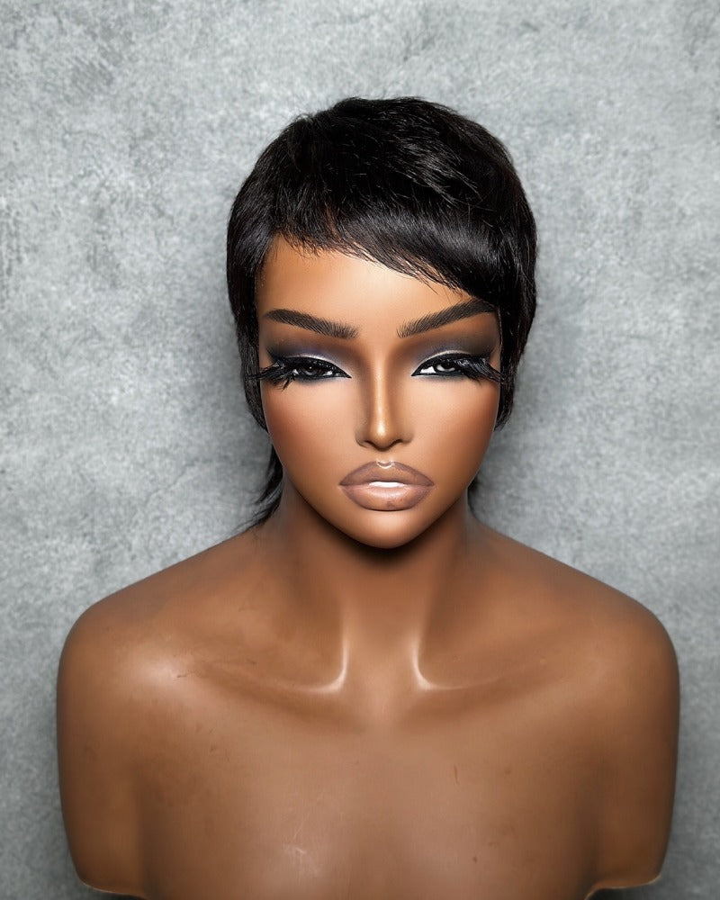 Full Lace Pixie Cut Wig With Short Tail