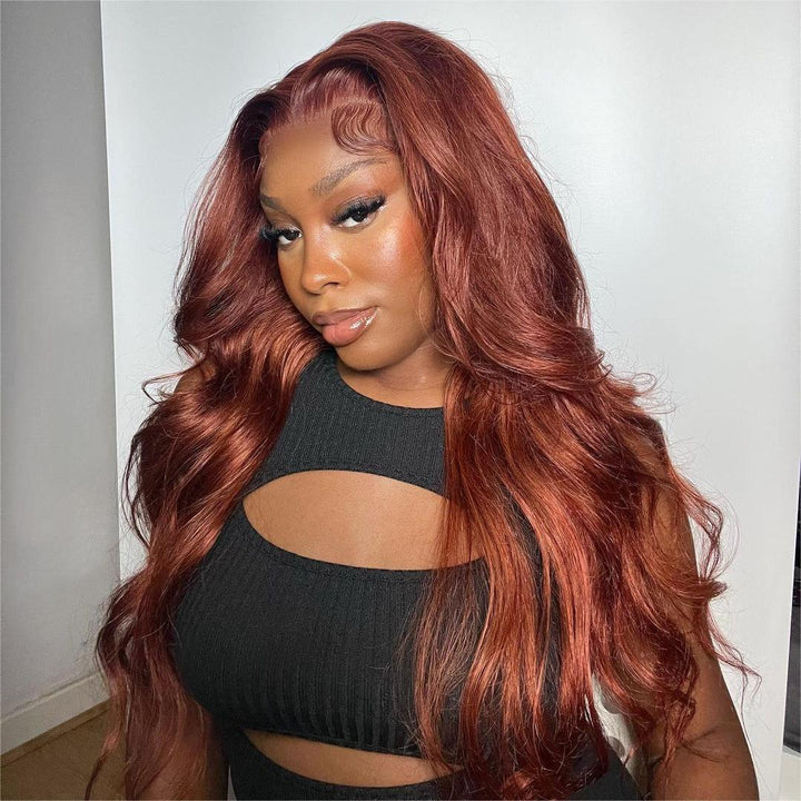 Reddish Brown Body Wave 13x4 Lace Frontal Wig