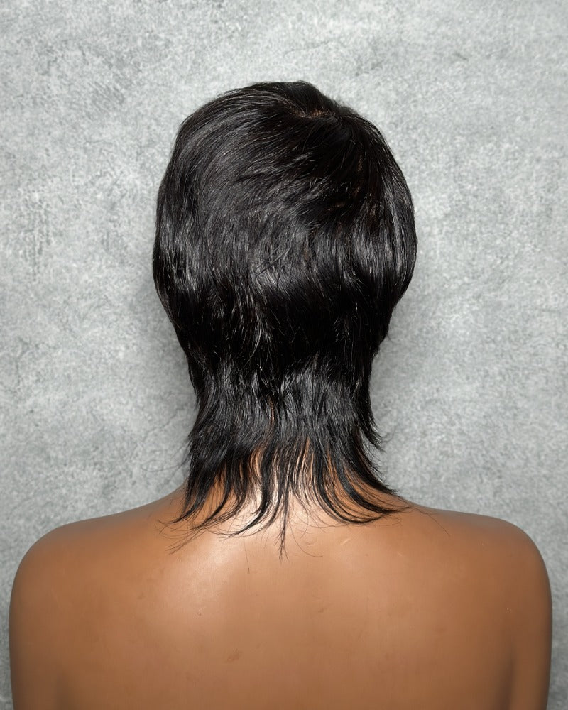 Full Lace Pixie Cut Wig With Short Tail