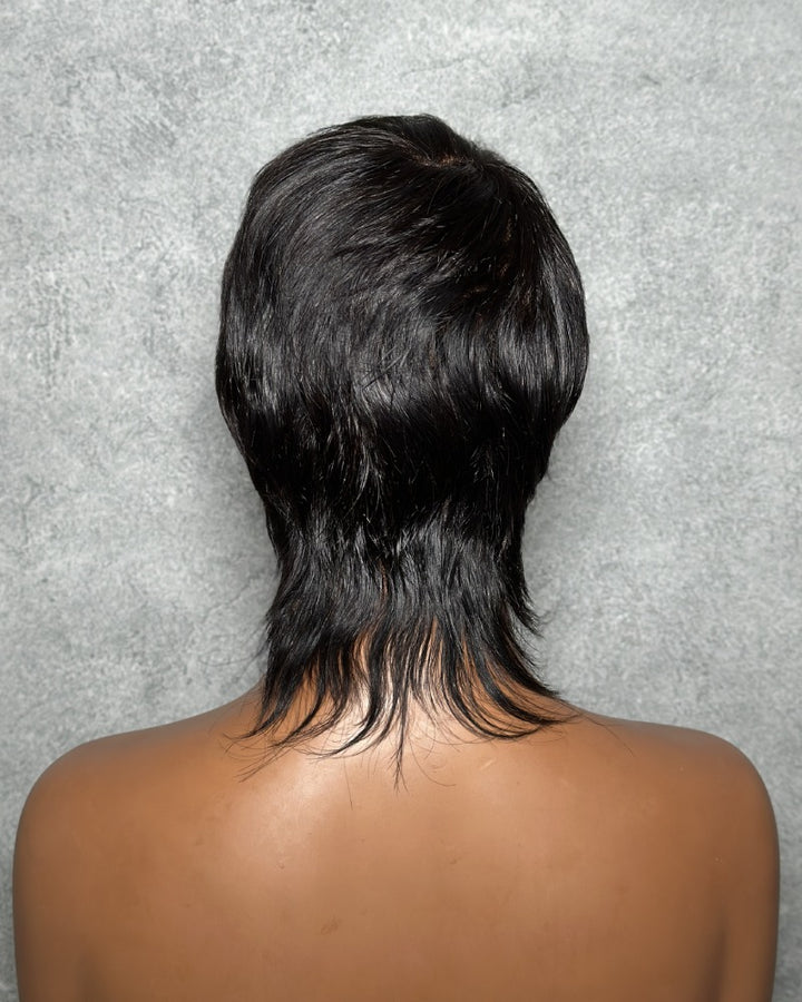 Full Lace Pixie Cut Wig With Short Tail