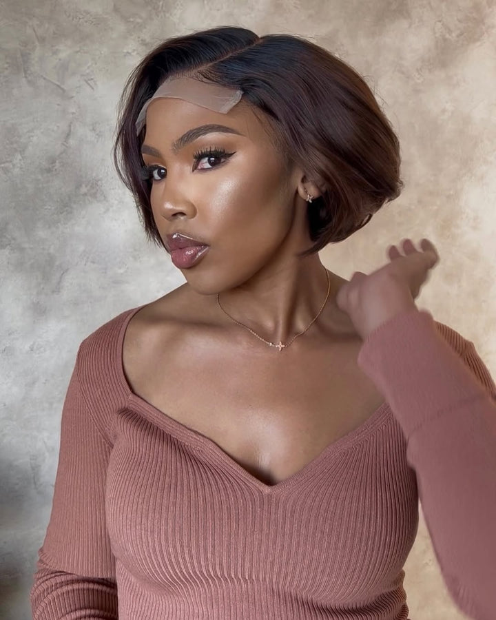 Layered Double Drawn Straight 5x5 Lace Closure Wig