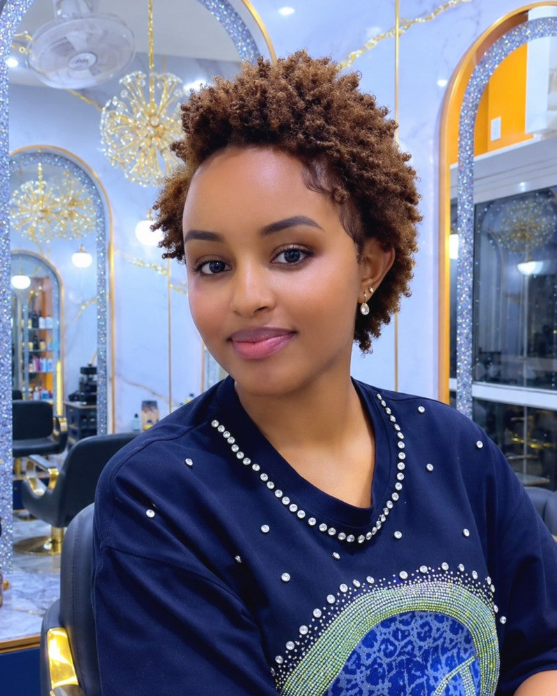 Full Lace Short Twist Out Afro Pixie Wig