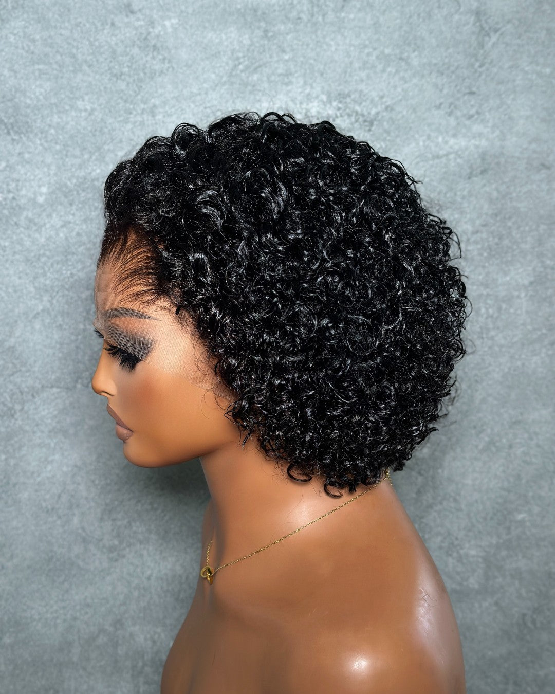 Pixie Cut Curly Hair 13x4 Lace Frontal Wig