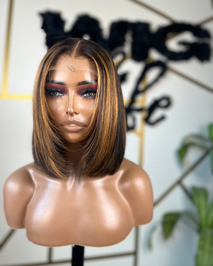 Highlighted Ombre Blonde 5x5 Lace Closure Wig