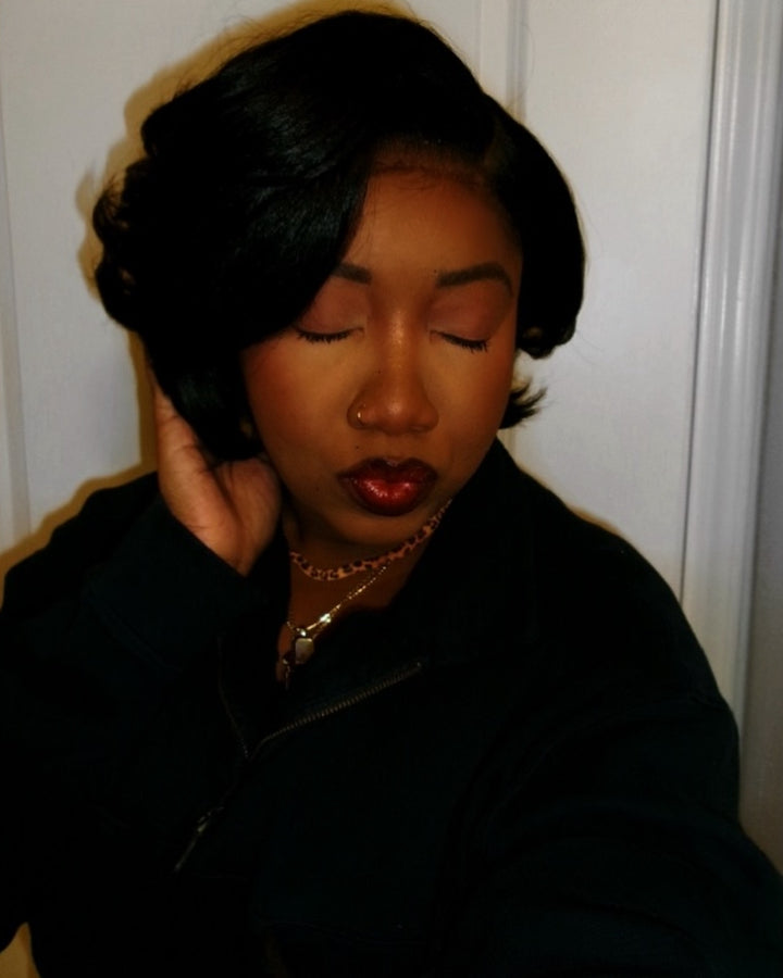 Layered Cut Bob 13x4 Lace Frontal Wig