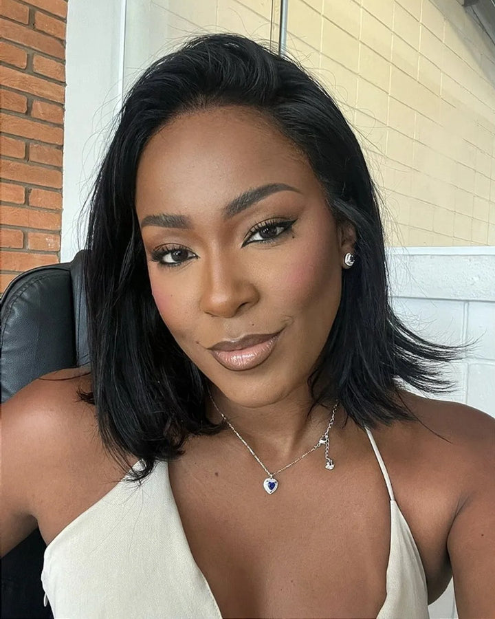 Short Middle Parted Straight 13x4 Lace Front Wig