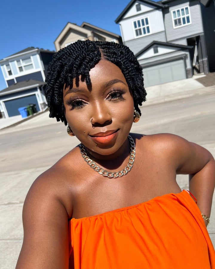 Full Lace Twist-out Afro Pixie Invisi Drawstring Wig