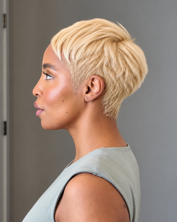 613 Golden Blonde Layered Pixie Cut 13x6 Lace Wig